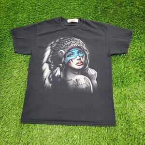 Vintage Native-American Princess Shirt Women Large 21x27 Y2K